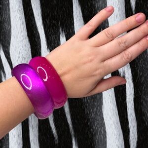 Vibrant Pink and Purple Bangles